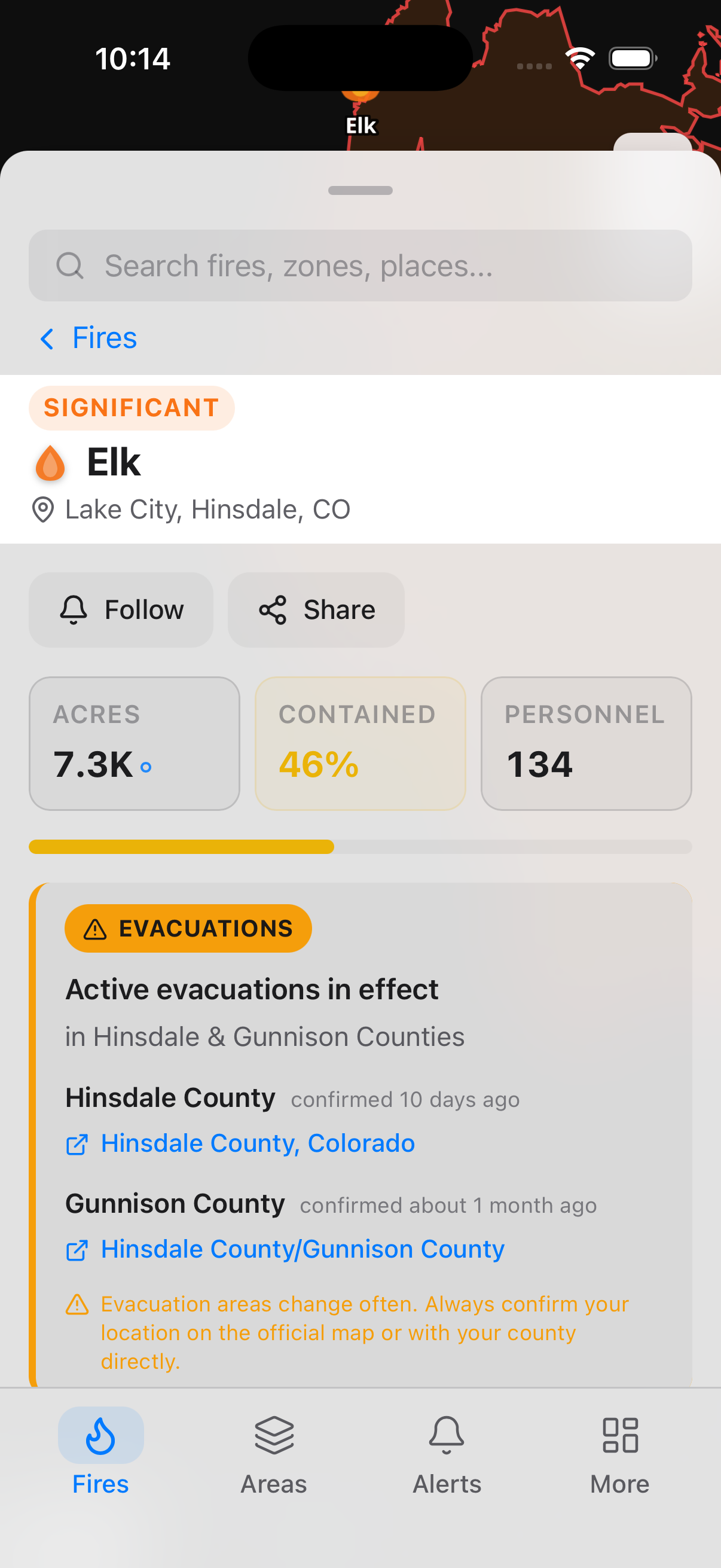 WildFireVantage — Live Fire Details & Evacuations