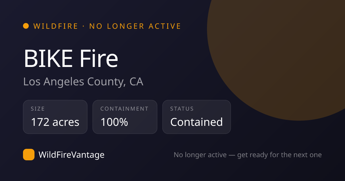 BIKE Fire, Los Angeles County, CA — Final Update, Size & Map ...